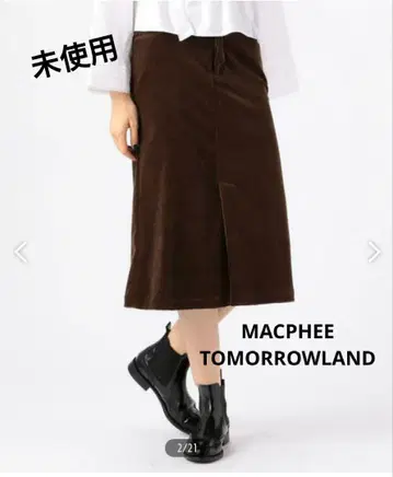 미사용 MACPHEE 스트레치 코듀로이 스커트 투모로우랜드