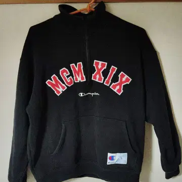 Champion MCM XIX 블랙 후드티 L
