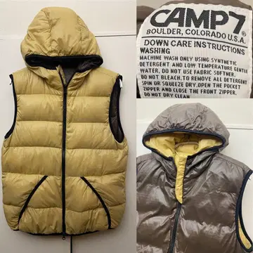 새상품급 90% 다운 CAMP7 다운 베스트 M 사이즈 리버서블