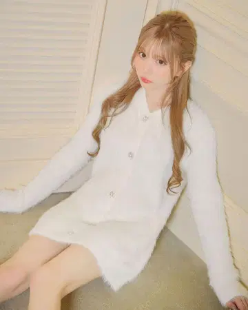미셸마카롱 샤기 니트 원피스