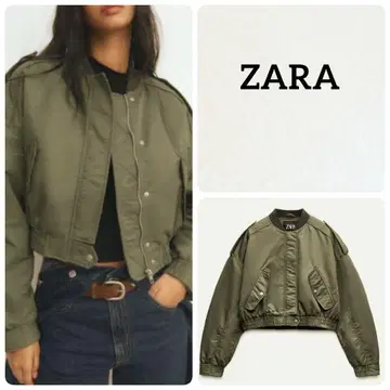 새상품급 ZARA 봄버 자켓 MA-1 크롭 기장 루즈핏