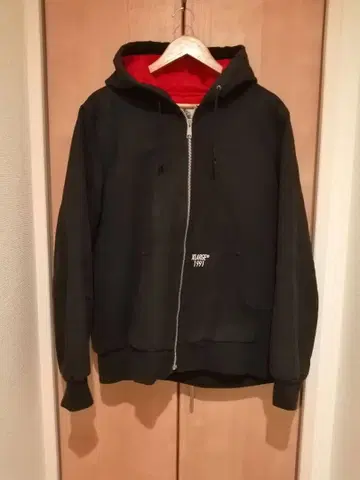 엑스라지 후드 부착 블랙 집업 자켓 액티브 자켓 XL