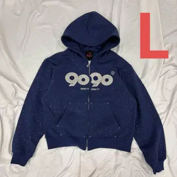 9090 girl OG 로고 글리터 집 후디