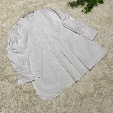 220 마이 스틱 [ F ] 긴팔 셔츠 튜닉 노카라 오버 사이즈