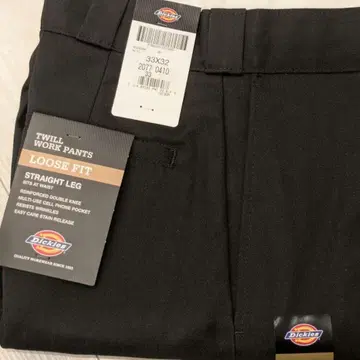 택 포함 새상품 디키즈 DICKIES 더블니 블랙 33 32