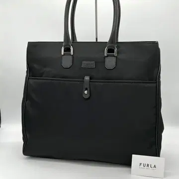 [컨디션 최상] 훌라 비즈니스백 토트백 나일론 가죽 블랙