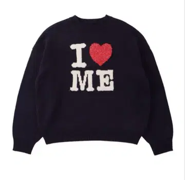 ACLEN T I LOVE ME 스웨터 네이비