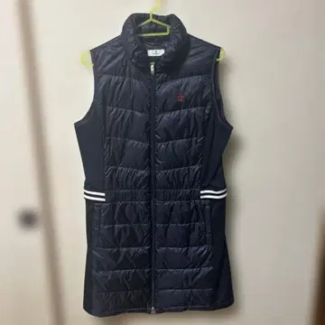 Munsingwear 네이비 슬리브리스 다운 원피스