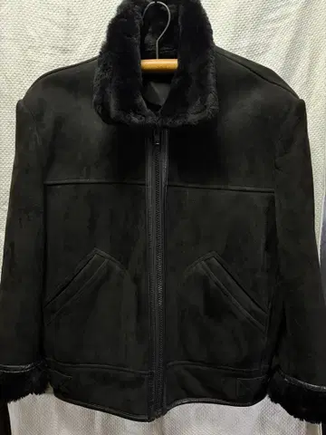 새상품급 리얼 무스탕 블랙 자켓 스웨이드 무스탕