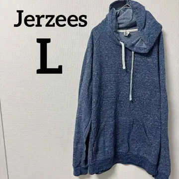 Jerzees 네이비 후드 부착 후드티 [ L ] 여성용