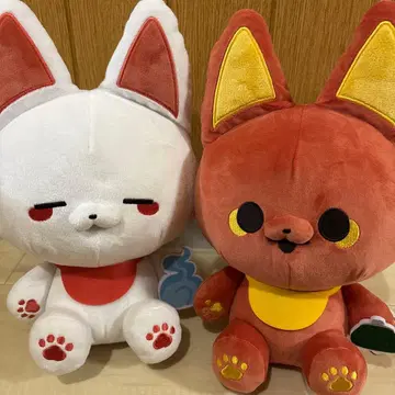 신님 여우와 샐러리맨 BIG 봉제 인형 시로 베니 2종 세트