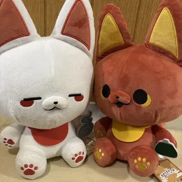 신님 여우와 샐러리맨 BIG 봉제 인형 시로 베니 2종 세트 2