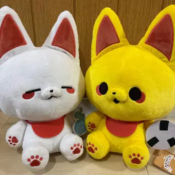 신님 여우와 샐러리맨 BIG 봉제 인형 시로 킨 2종 세트