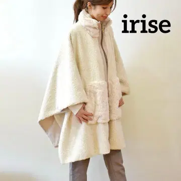 irise 이리제 판초 퍼 보아 코트 아이보리 프리 사이즈