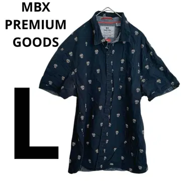 MBX PREMIUM GOODS [ L/G ] 반팔 셔츠 해골 네이비