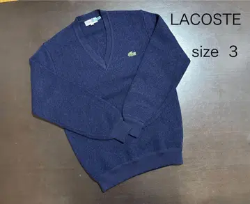 LACOSTE 네이비 V넥 스웨터 사이즈 3