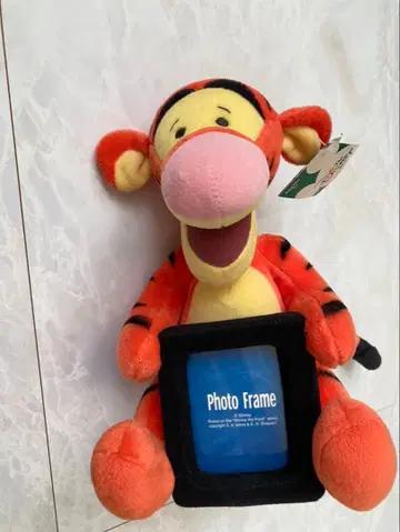 티거 사진 프레임 봉제 인형 푸우 디즈니 빈티지