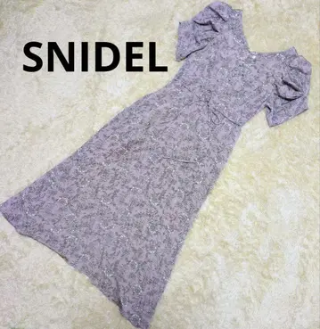 스나이델 꽃무늬 턱 슬리브 원피스 size 0 퍼플 계열