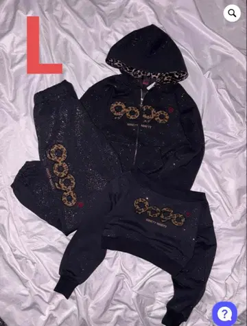 OG Logo Glitter Zip Hoodie 셋업