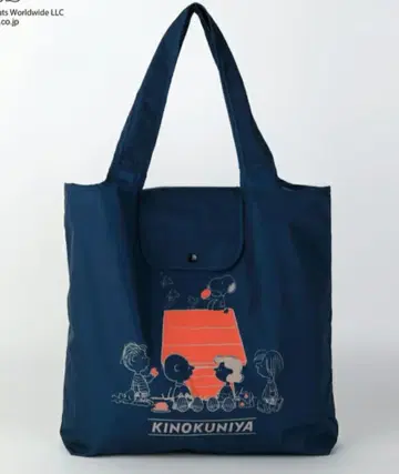 KINOKUNIYA 스누피 에코백 네이비