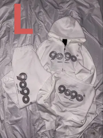 OG 로고 글리터 집 후디 셋업