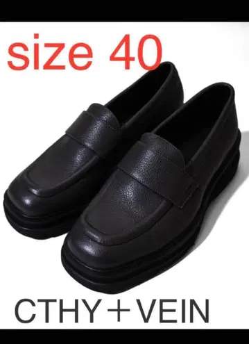 CTHY+VEIN / EMBOSSED COW LEATHER LOAFERS