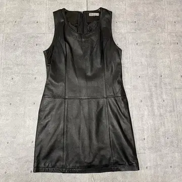 미라 카르나 양가죽 가죽 원피스 시프스킨 블랙 미아카르나