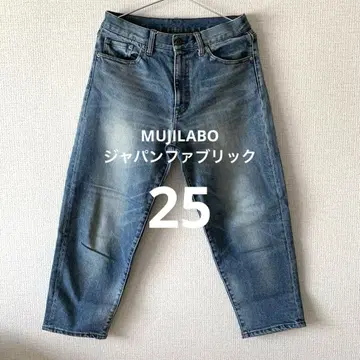 MUJILABO 재팬 패브릭 데님 스트레치 와이드 팬츠 25