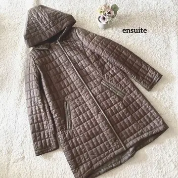 ensuite 브라운 퀼팅 자켓 후드 [ 2 ]