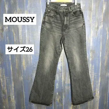 MOUSSY 마우지 MVS 플레어 데님 블랙 그레이 사이즈 26