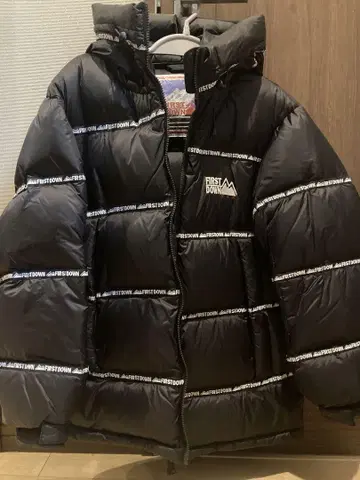 FIRST DOWN 블랙 다운 자켓 SMALL