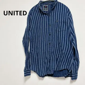 UNITED 스트라이프 패턴 긴팔 셔츠 여성용 남성용