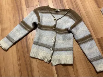 RAF KHAKI 스트라이프 가디건 90년대 빈티지