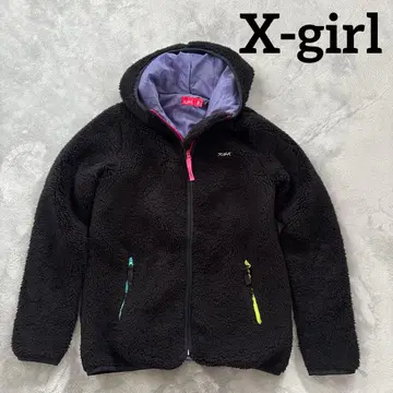 X-girl 플리스 자켓 블랙
