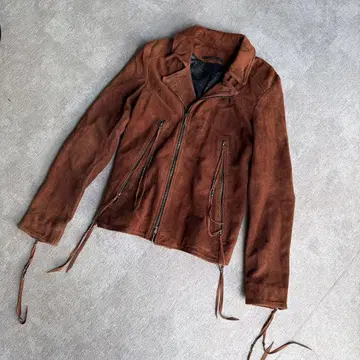 14th addiction 양가죽 스웨이드 라이더 자켓