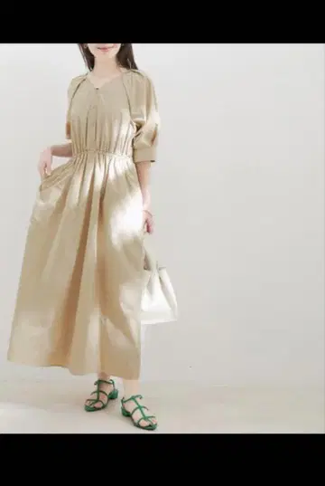 VIS 베이지 셔츠 원피스 M