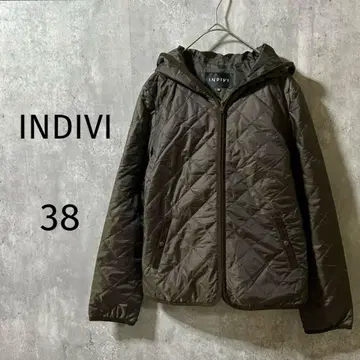 4366 [INDIVI] 퀼팅 후드 자켓 지퍼 M