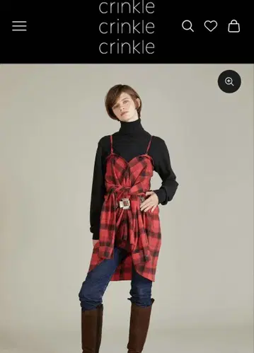 crinkle crinkle crinkle 체크 셔츠 뷔스티에 완판템