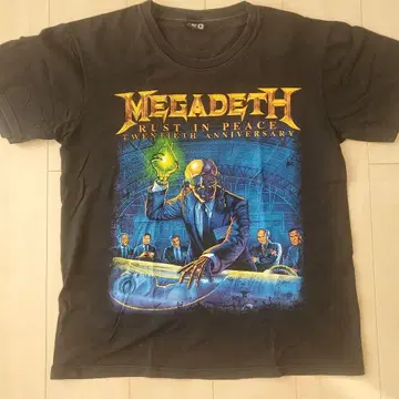 Megadeth Rust in Peace 20주년 기념 T셔츠 사이즈 M