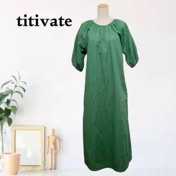 zB836 [ S ] titivate 원피스 벌룬 슬리브 개더 넥