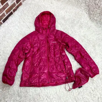 새상품급 몽벨 스페리오 다운 후드티 다운 자켓 핑크 L 수납 봉투