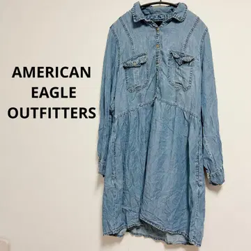 AMERICAN EAGLE 데님 셔츠 원피스 여성용