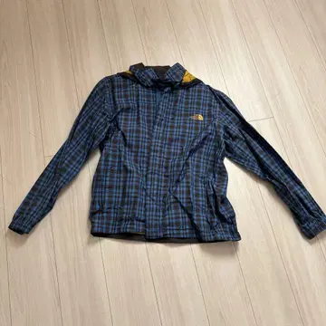 THE NORTH FACE 마운틴 후드티 파랑 블랙 체크