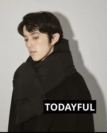 TODAYFUL 블랙 다운 머플러
