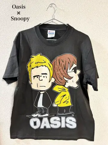 Oasis x Snoopy 콜라보 T셔츠 sizeL 미사용 새상품