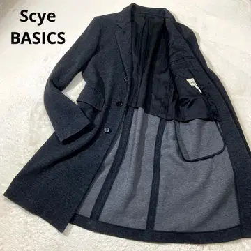 ScyeBASICS 울 코튼 캐시미어 린넨 체스터 코트 S