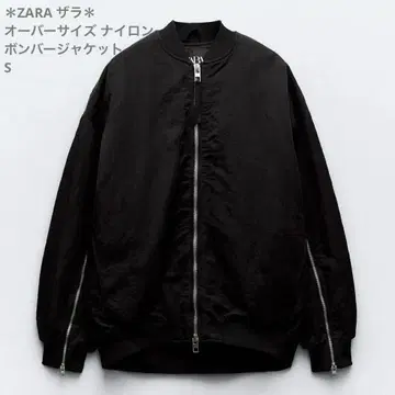 ZARA 자라 오버 사이즈 나일론 봄버 자켓 S 블랙