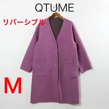 H3188-72 QTUME 프리미엄 램스울 노카라 코트