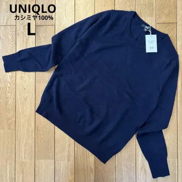 택 포함 미사용 새상품 UNIQLO 캐시미어 라운드넥 스웨터 크루넥