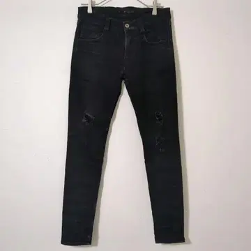 양호 노아이디 데님 데미지 스키니 블랙 사이즈 2 남성용